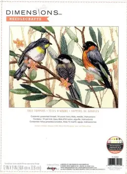 DIM 35402 три птицы на дереве 40-33 счетных 16-каратных 14-КАРАТНЫХ 18-каратных Наборов для вышивания крестиком 
