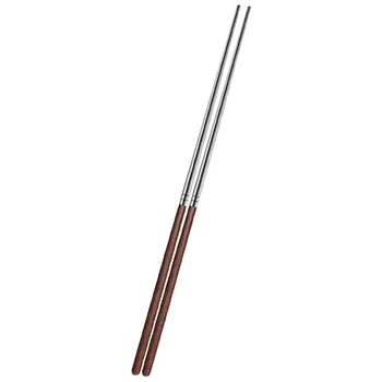 Длинные палочки для еды с деревянной ручкой для приготовления китайских горячих блюд и лапши